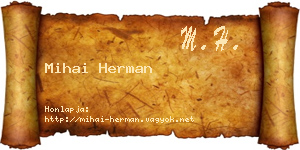 Mihai Herman névjegykártya
